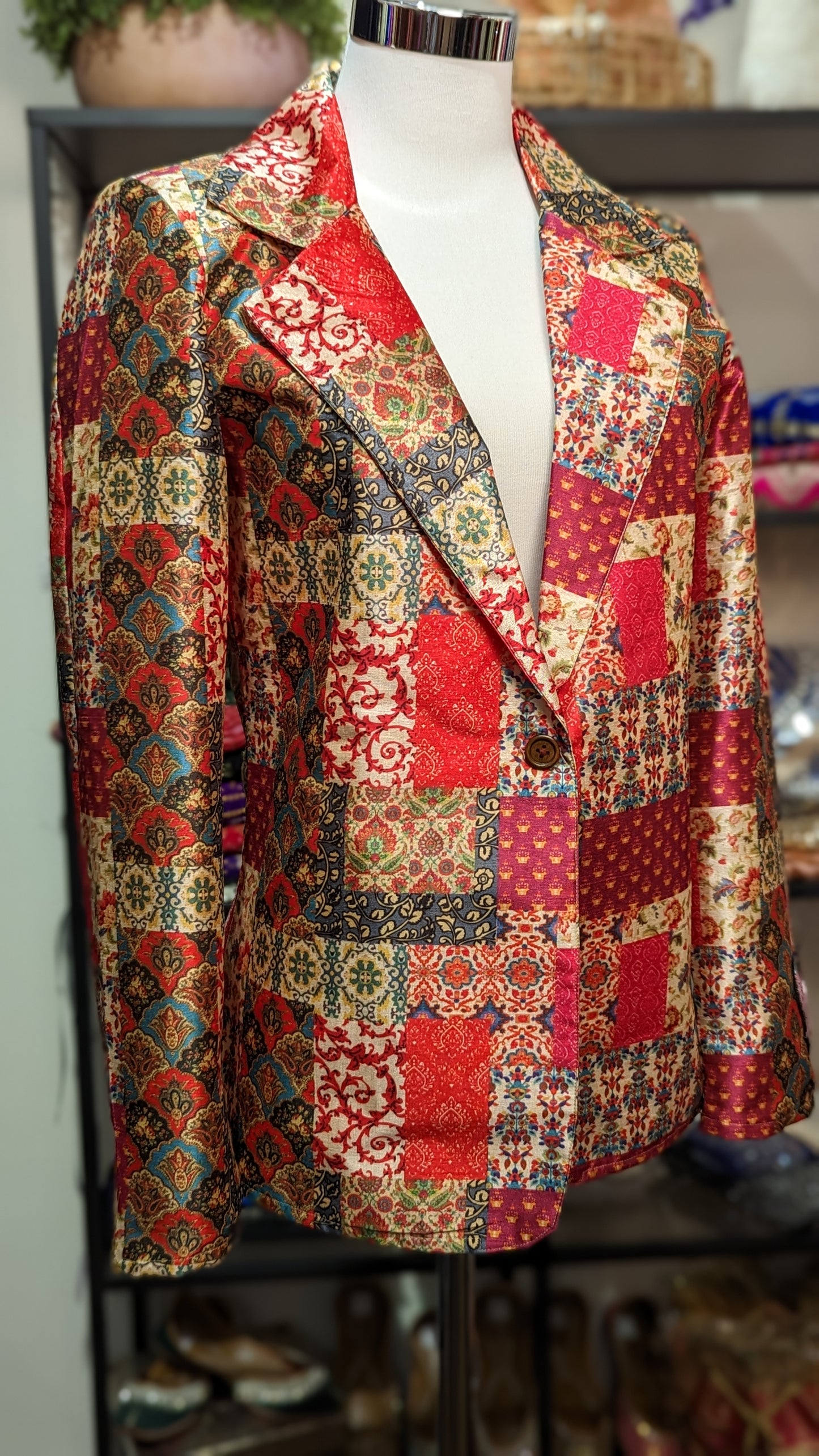 Silk blazer set