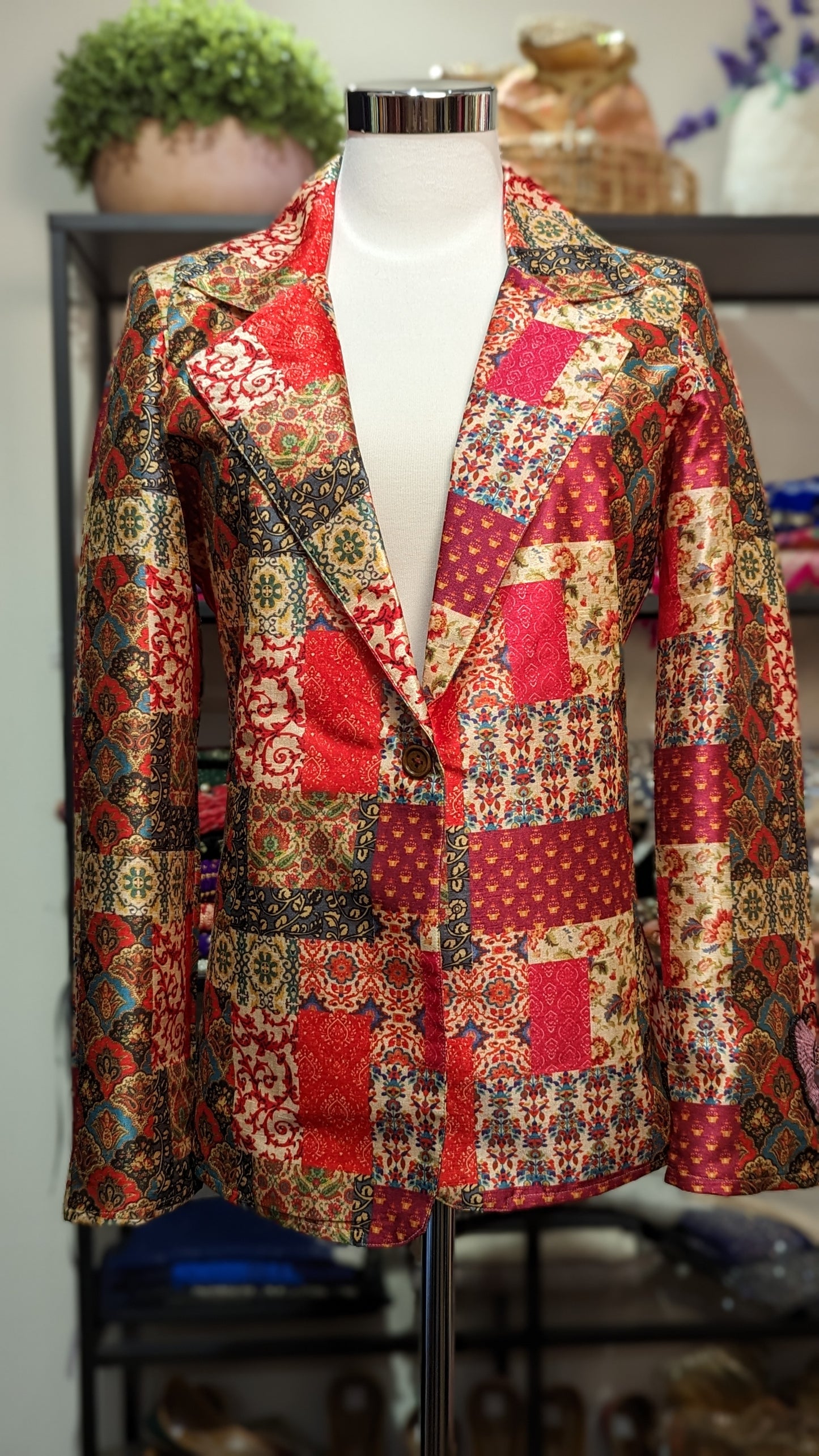 Silk blazer set