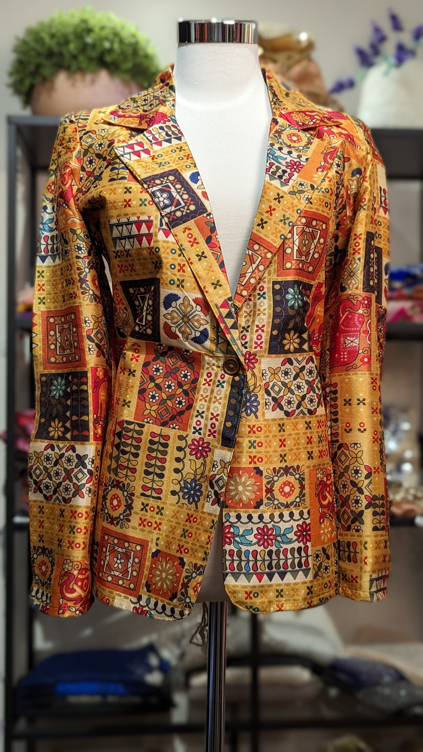 Silk blazer set