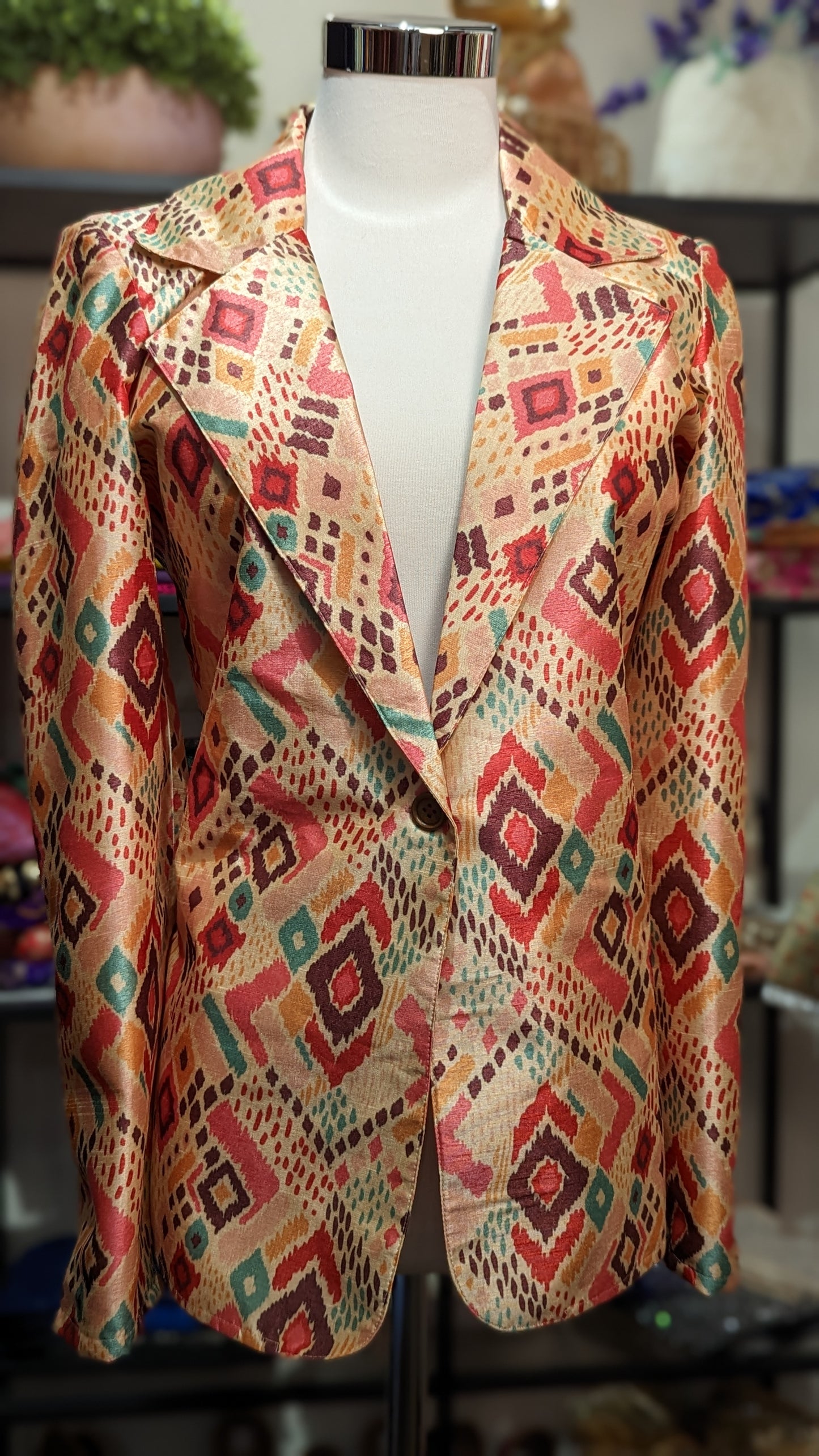 Silk blazer set