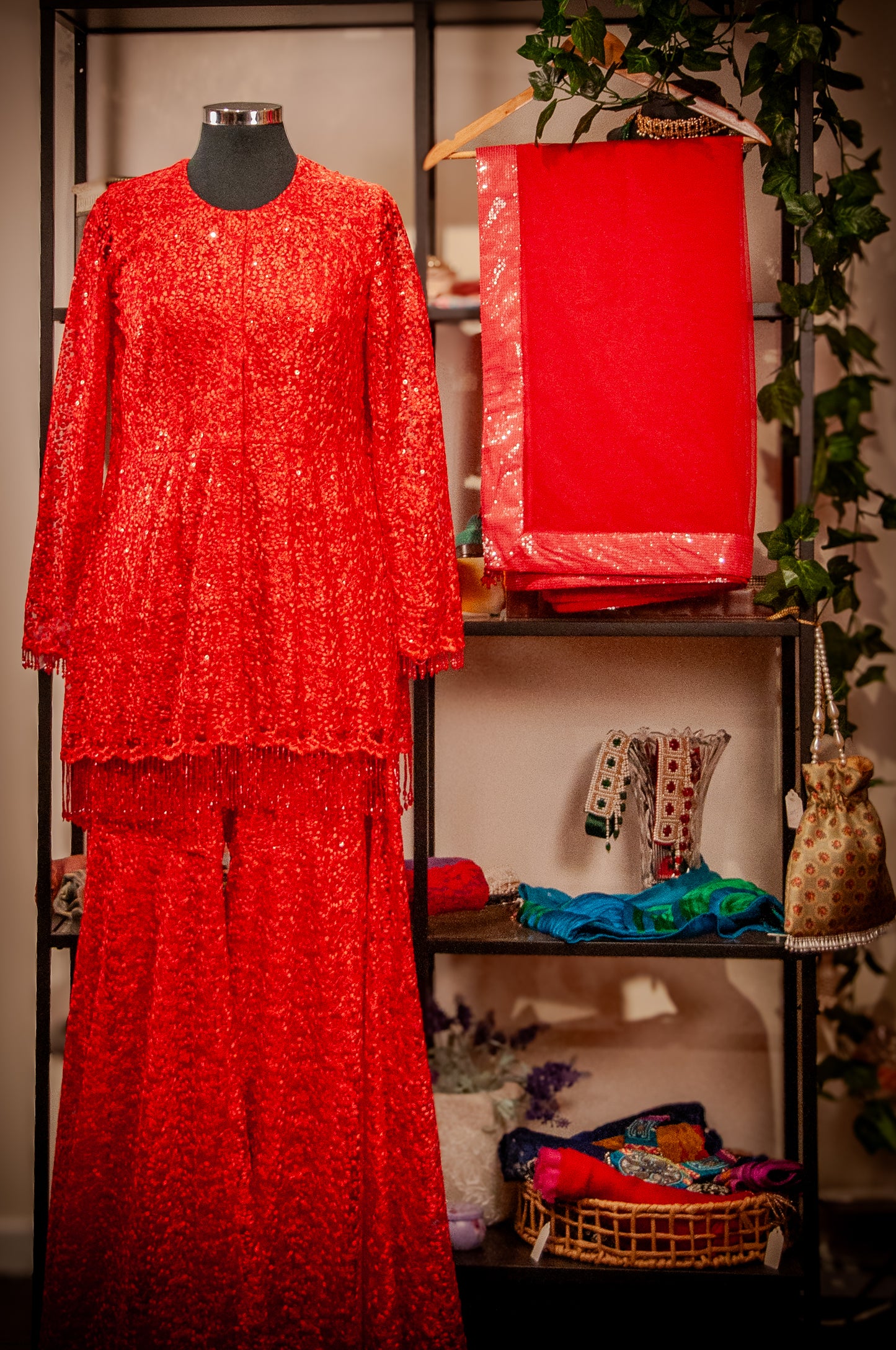 Peplum style garara set