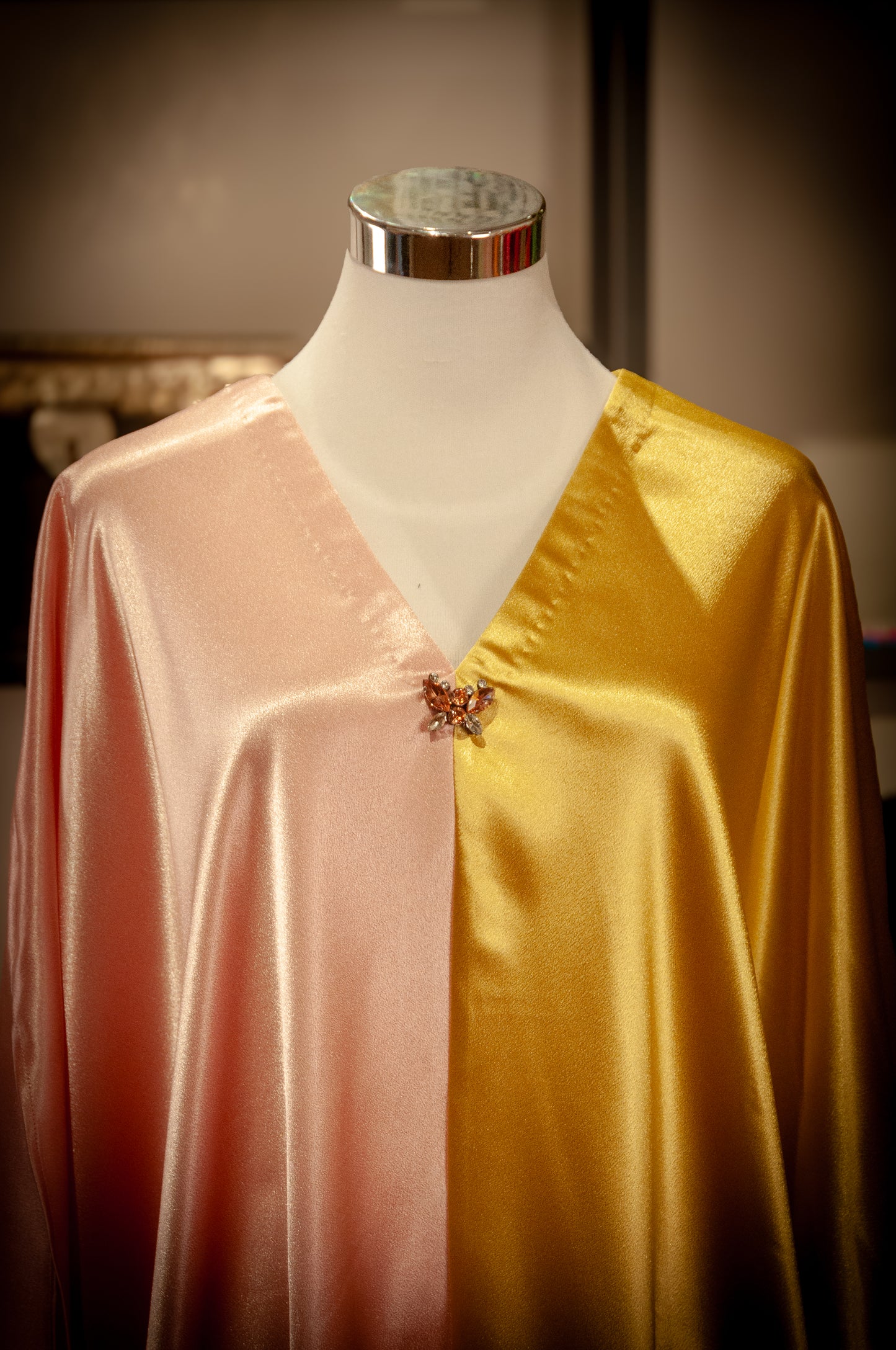 Satin kaftan dress