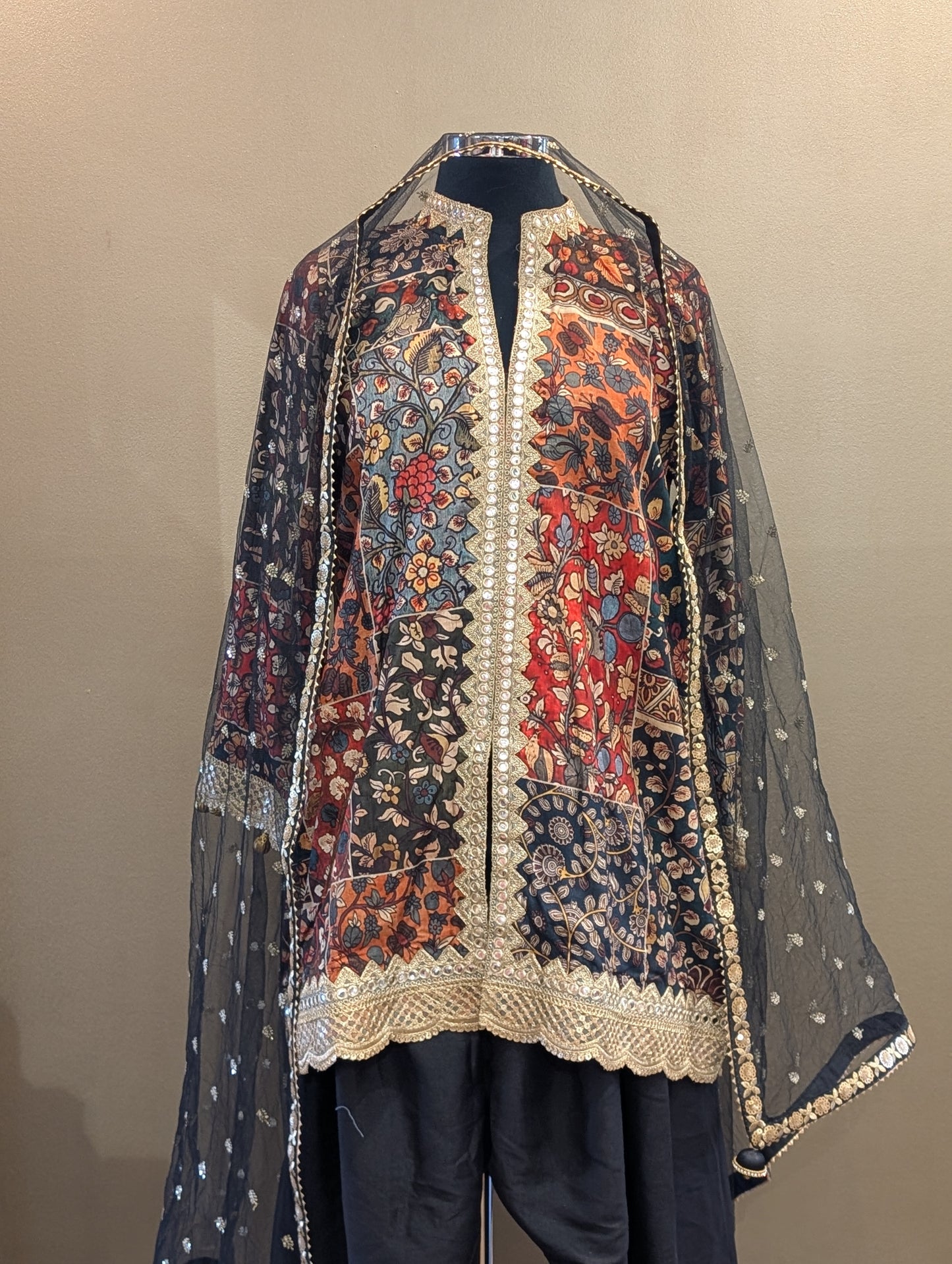 Ajrakh kurta salwar set