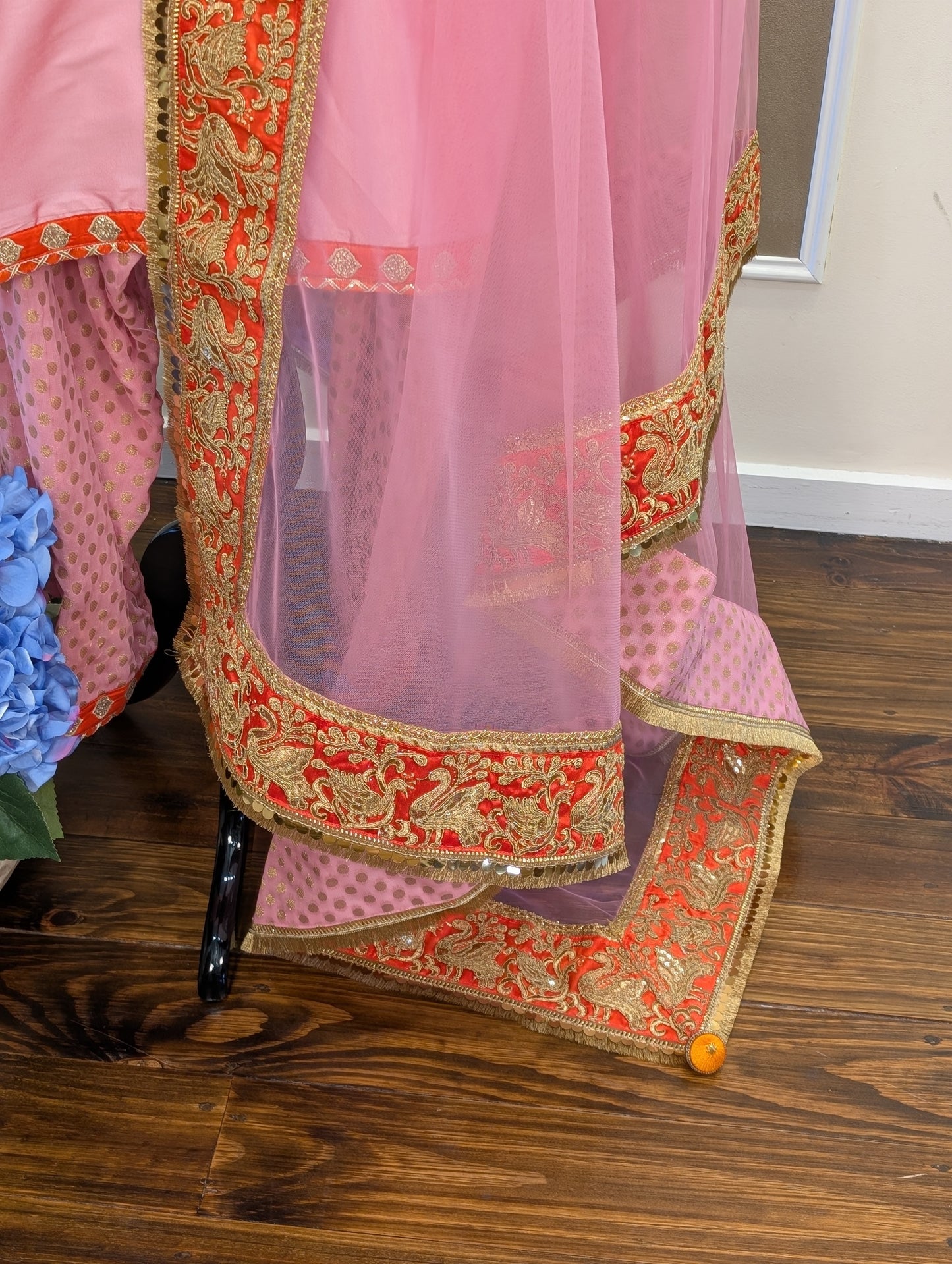 Silk kurta set with benarasi brocade salwar