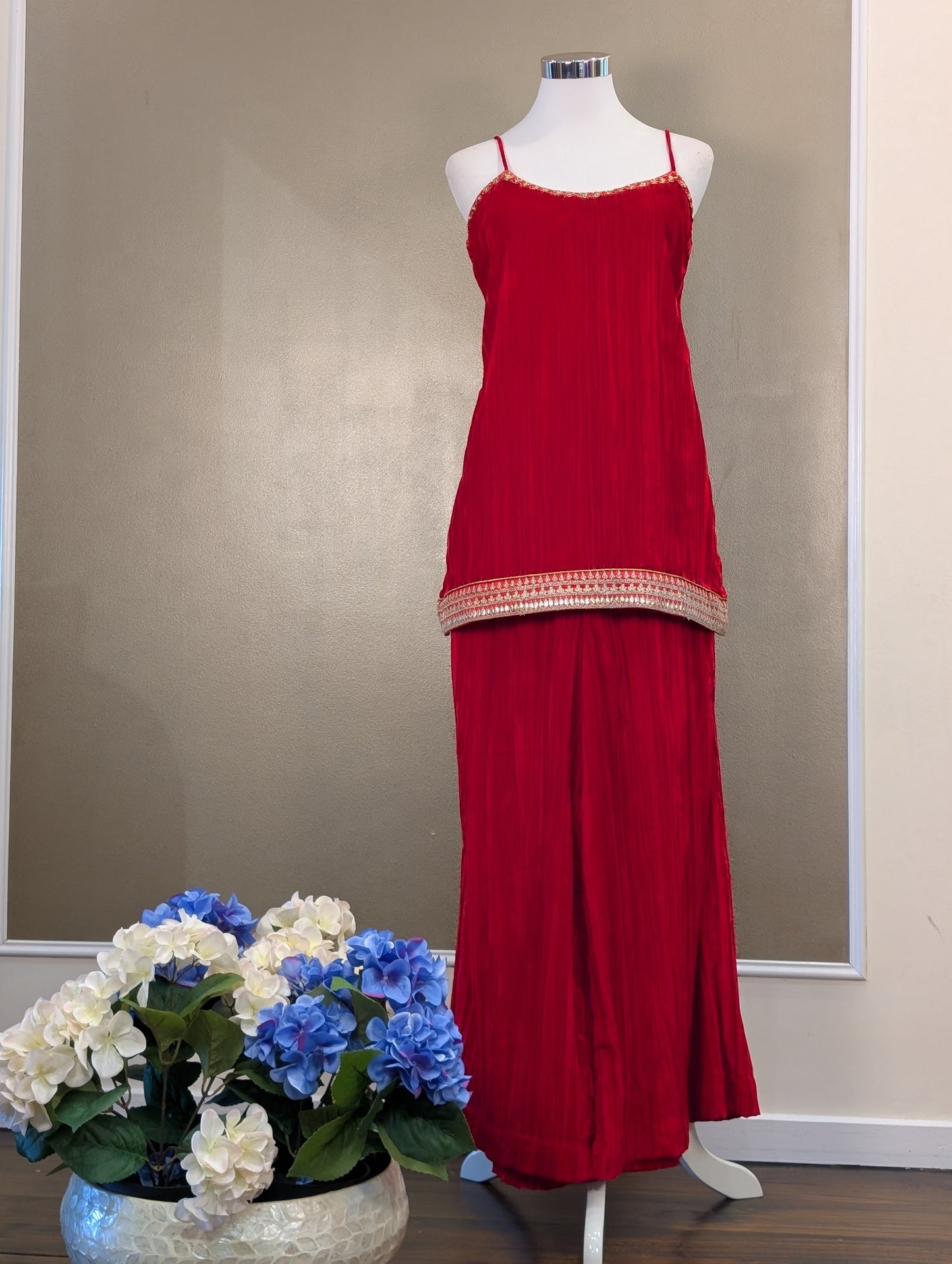 Velvet palazzo set