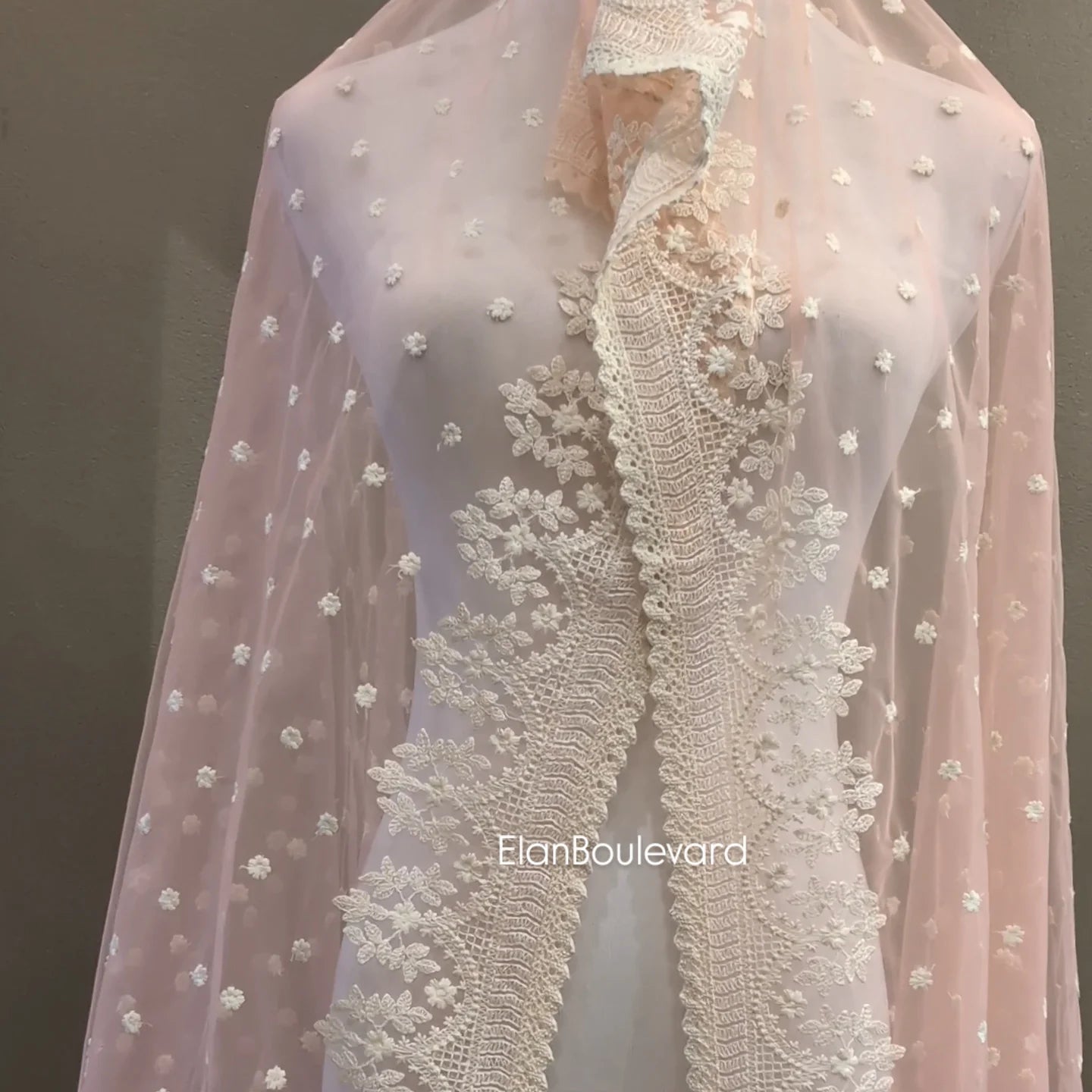 Embroidered net dupatta