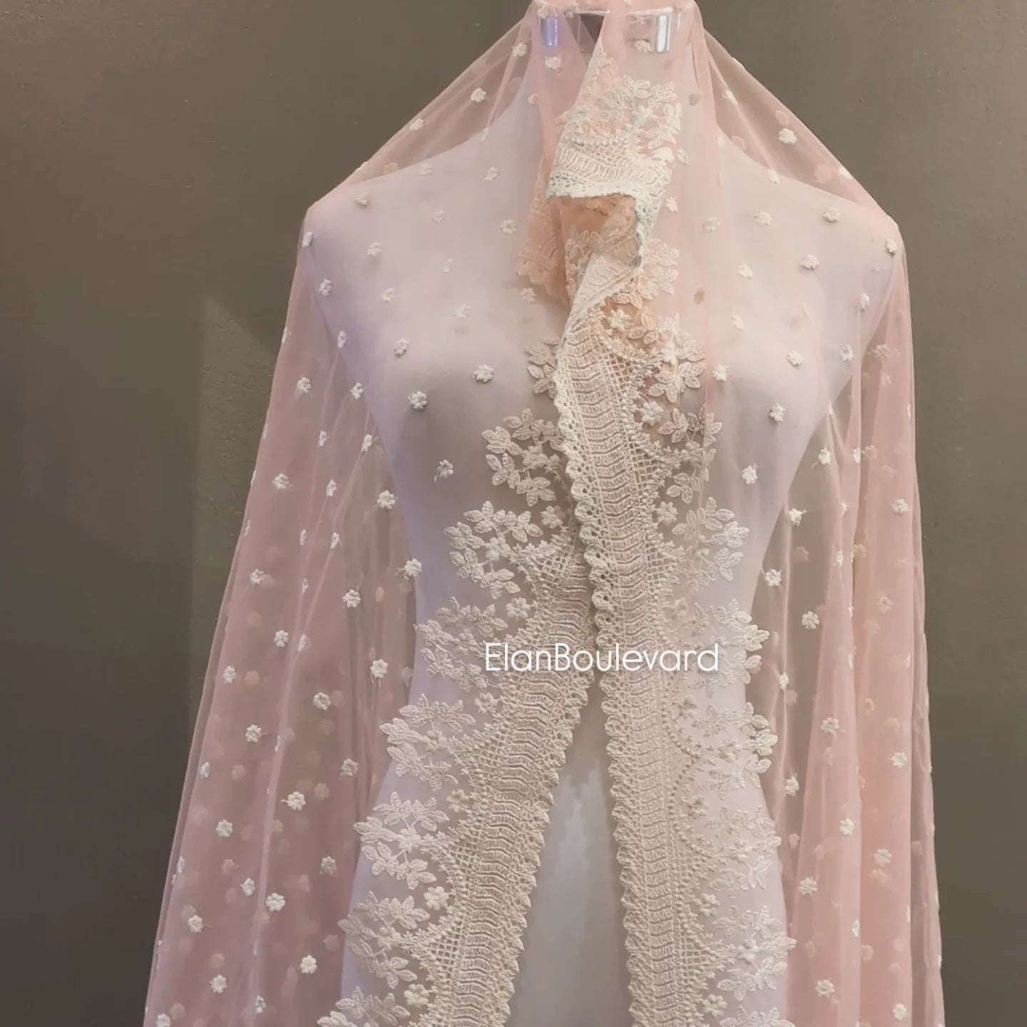 Embroidered net dupatta