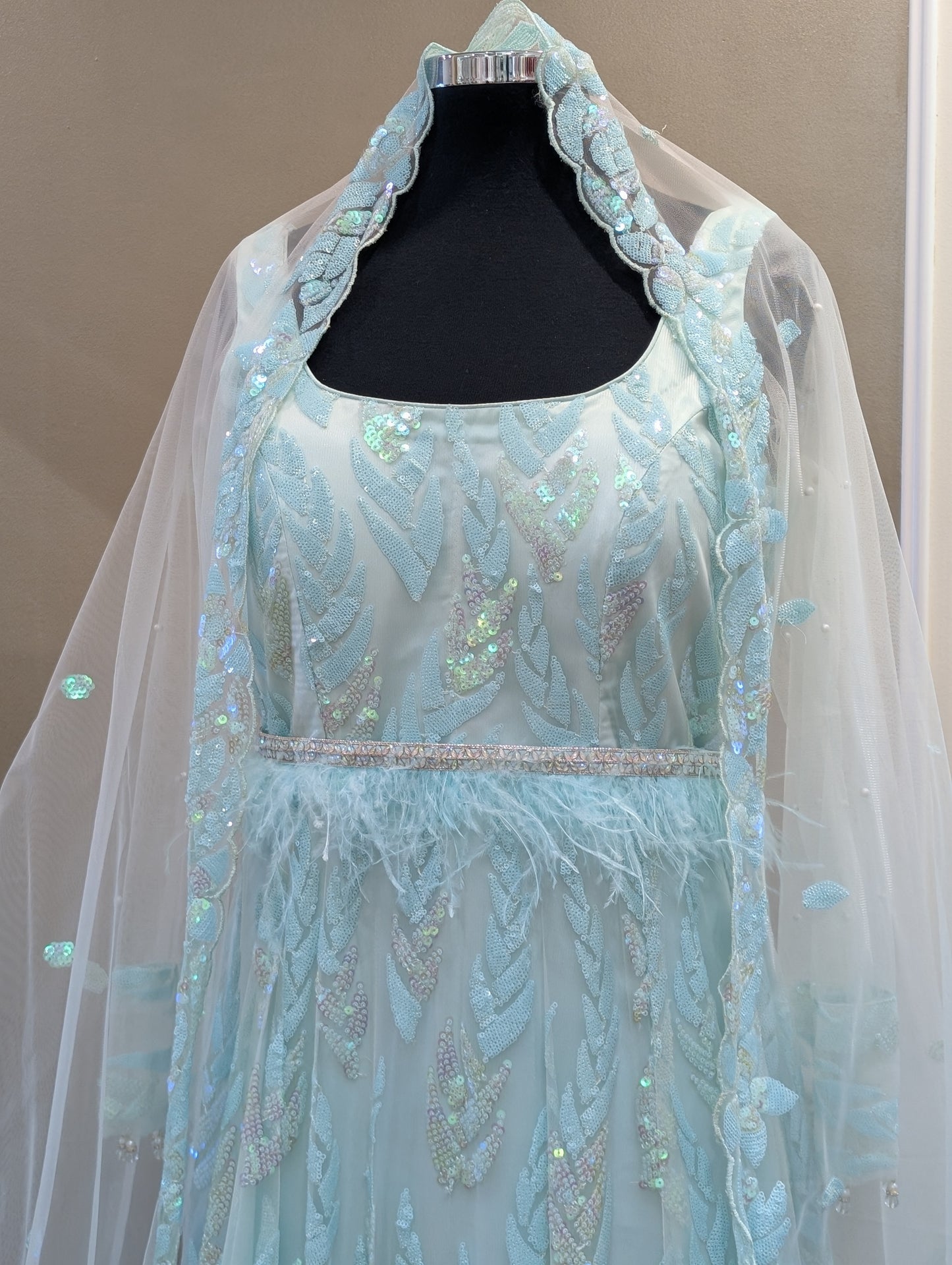 Sequin Embellished net gown