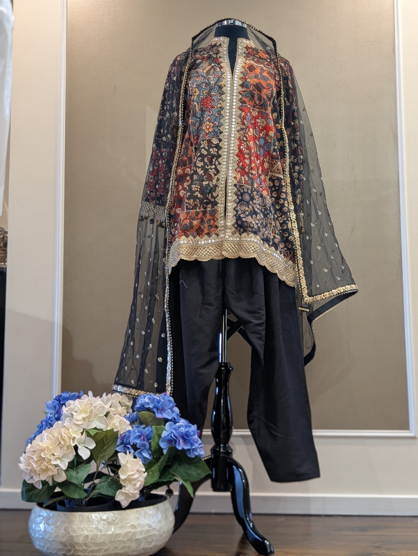 Ajrakh kurta salwar set