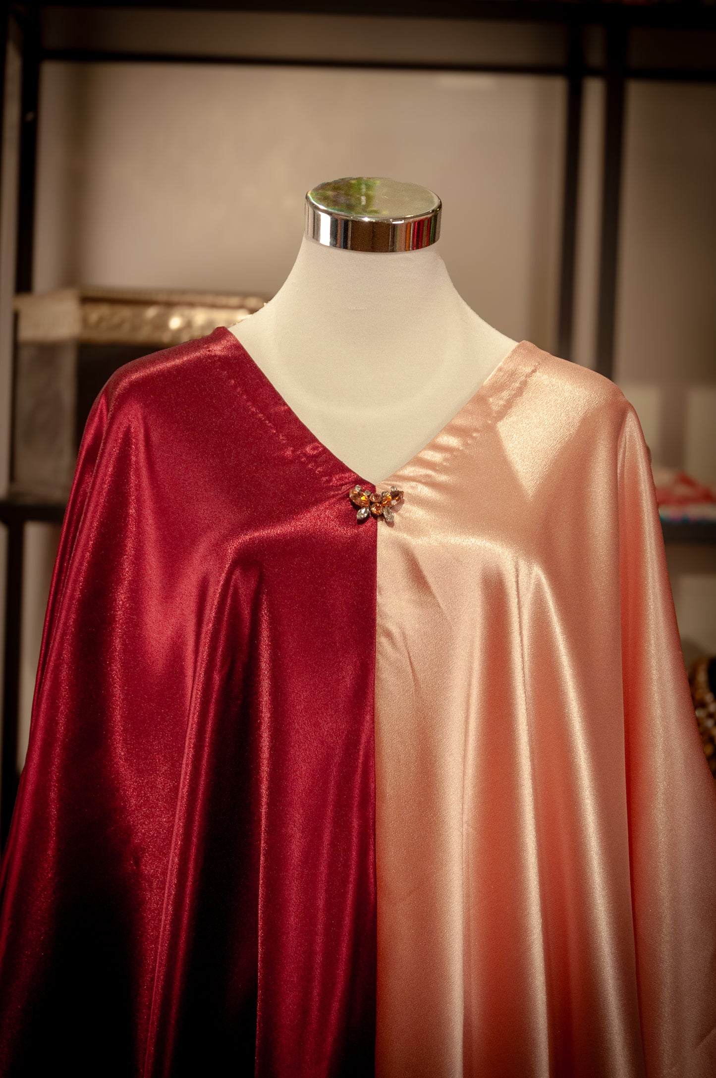Satin kaftan dress