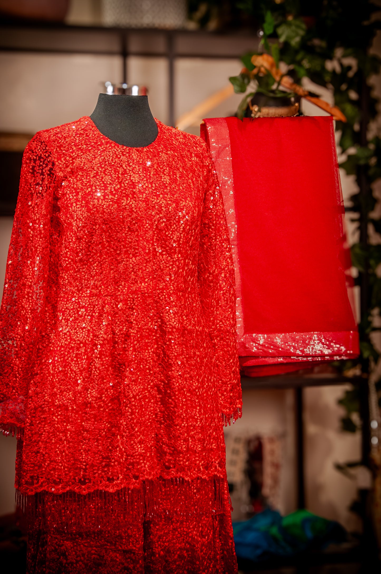 Peplum style garara set