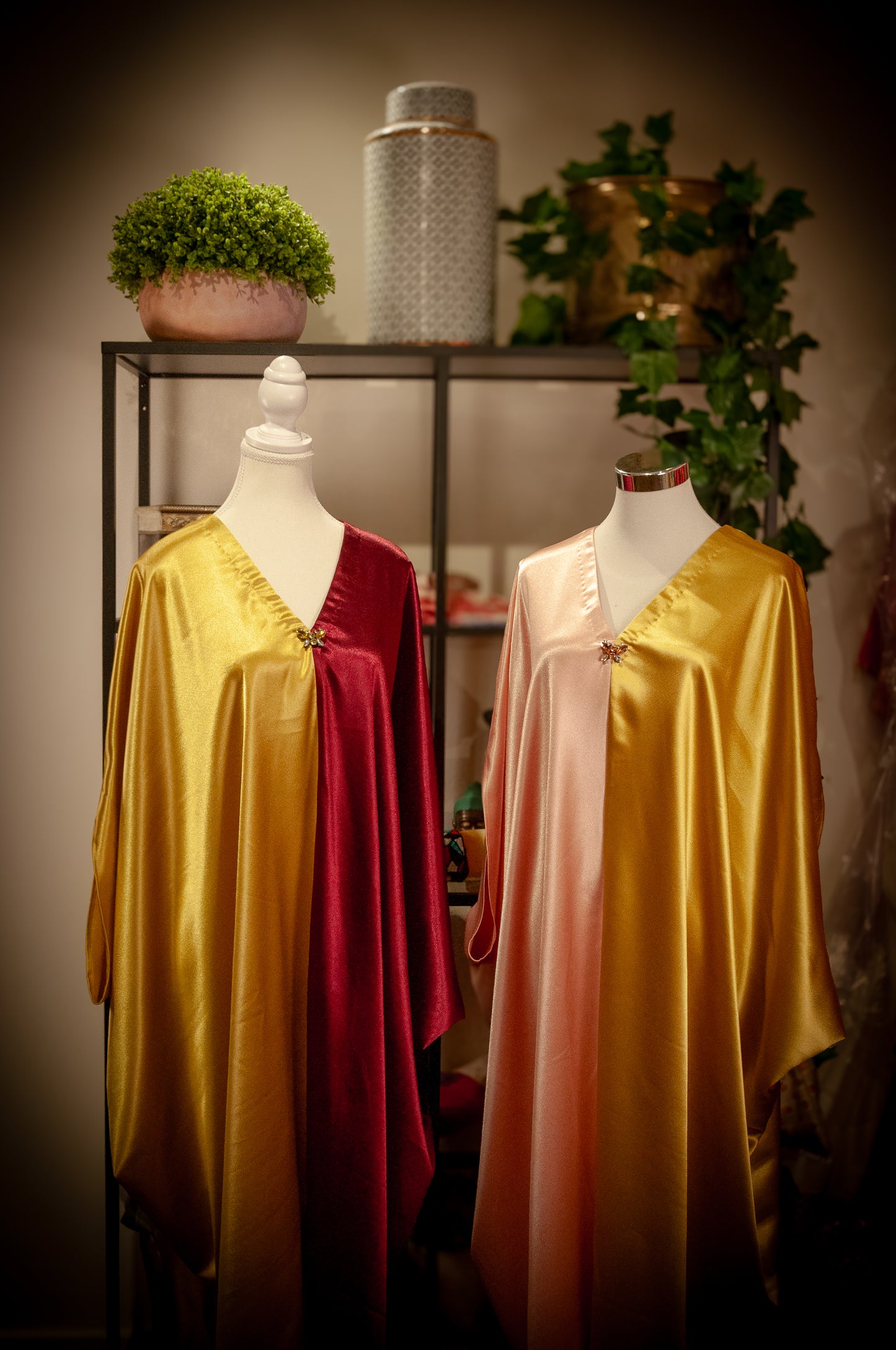 Satin kaftan dress