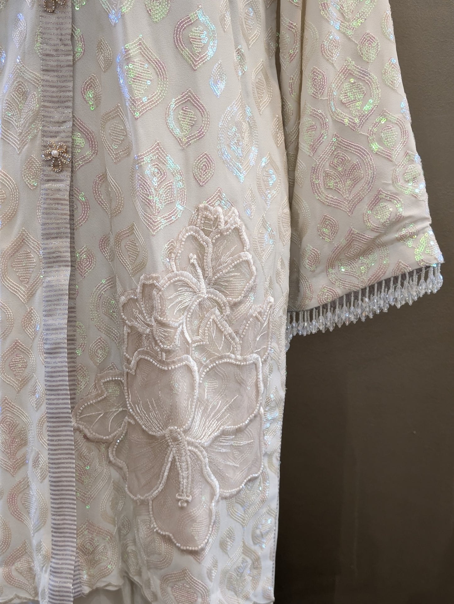 Sequin textured kurta tulip set