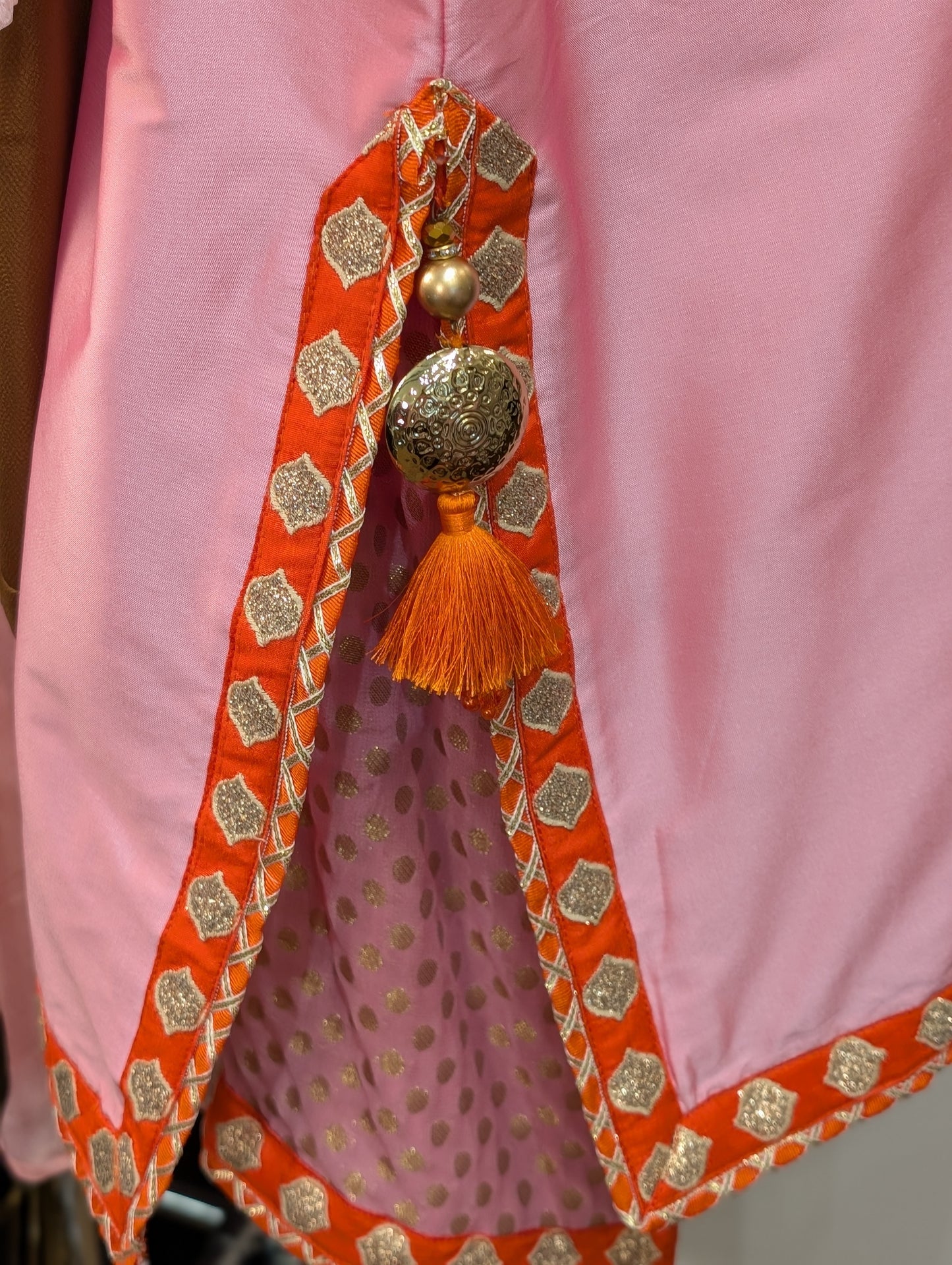 Silk kurta set with benarasi brocade salwar