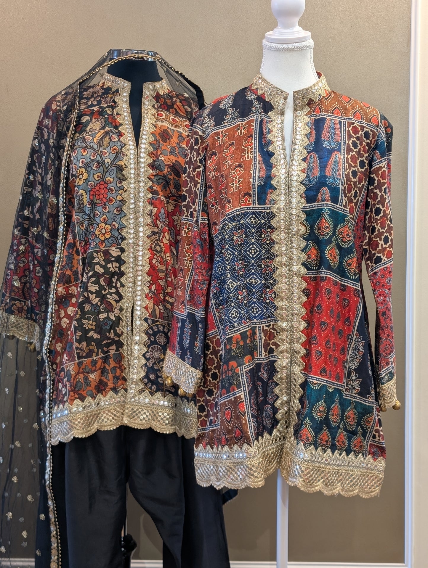 Ajrakh kurta salwar set