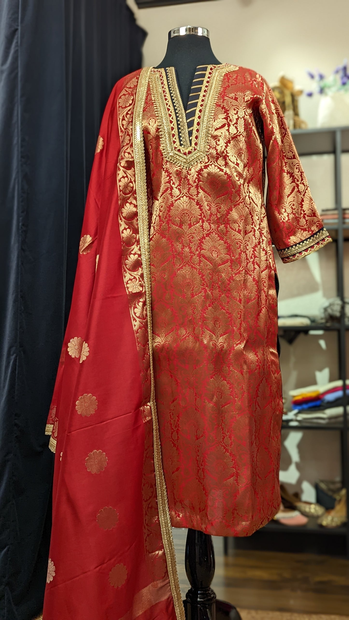 Brocade palazzo set