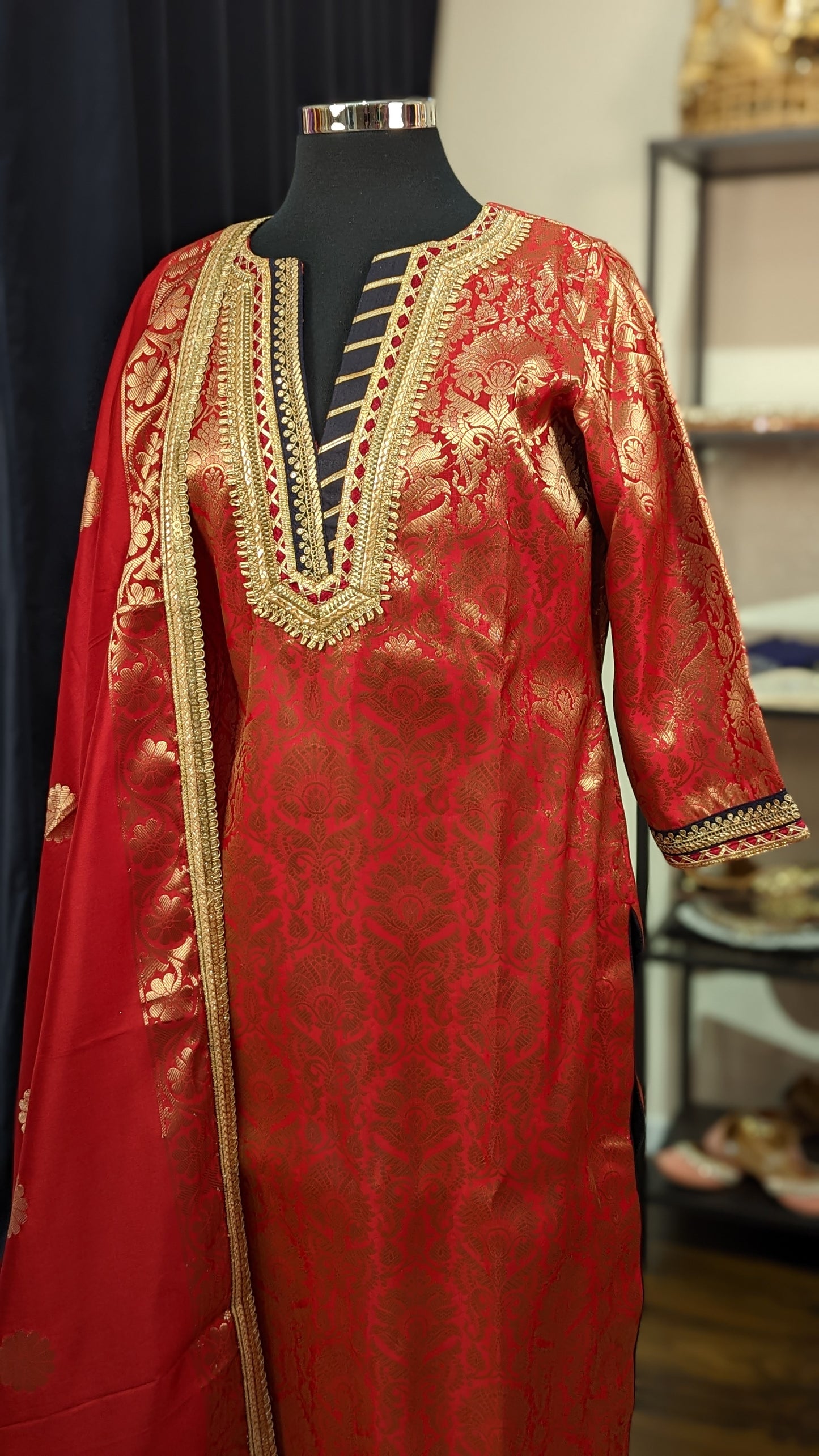 Brocade palazzo set