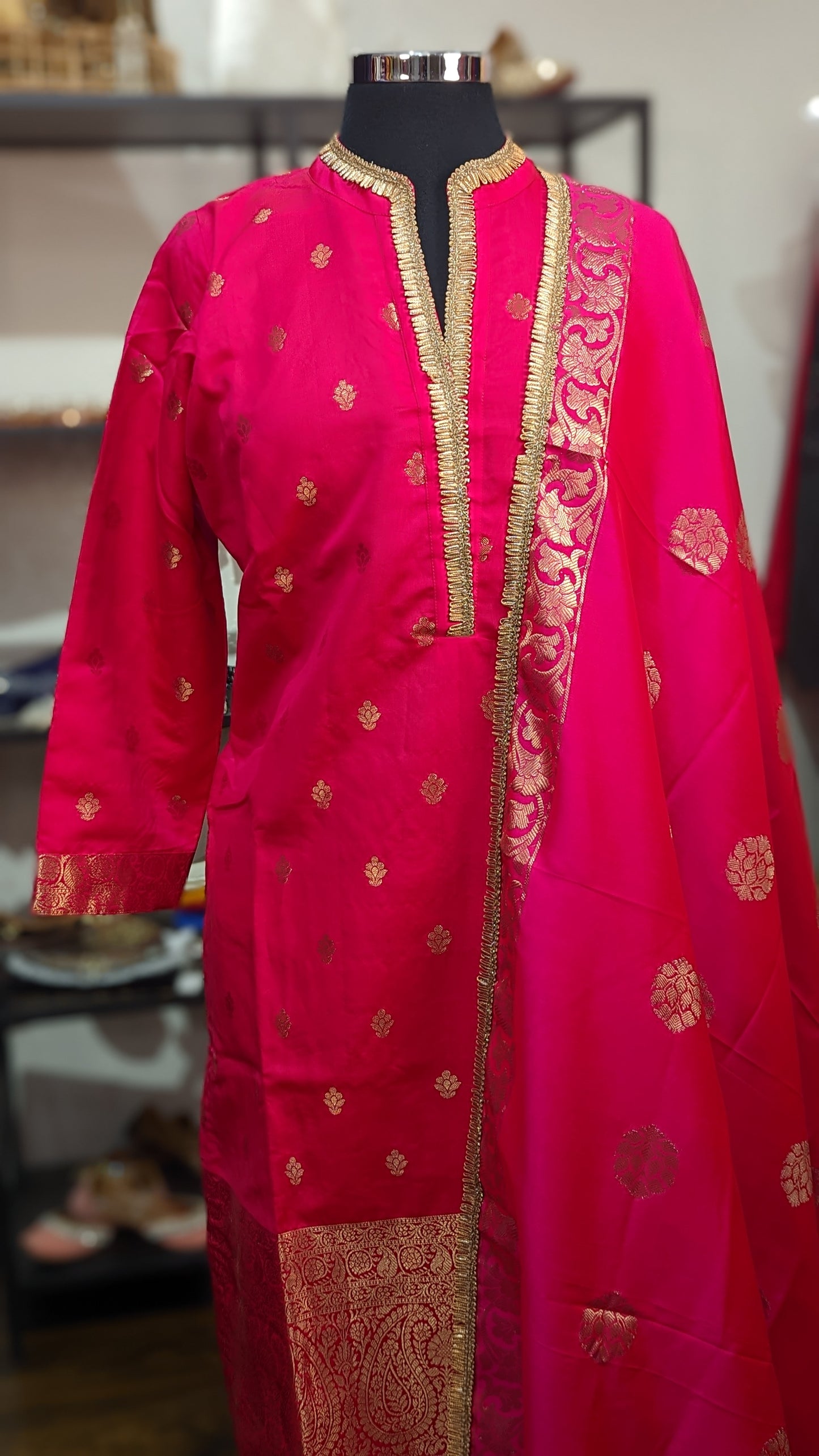 Palazzo silk suit