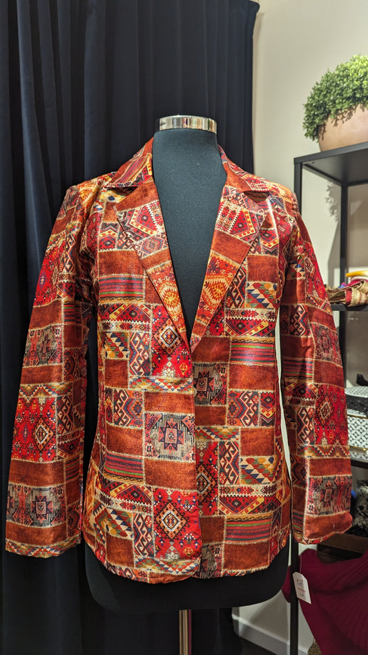 Silk blazer set