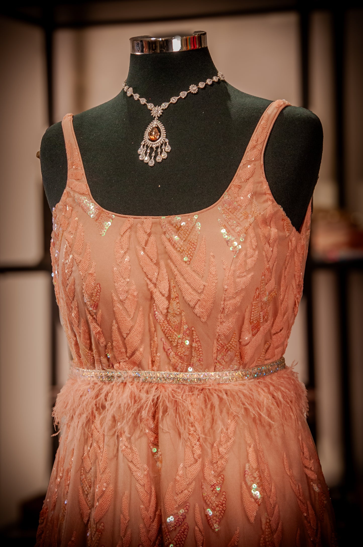 Sequin embellished gown