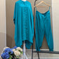 Satin silk kaftan outfit
