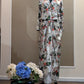 Jacket style top and drape skirt set