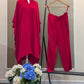 Satin silk kaftan outfit