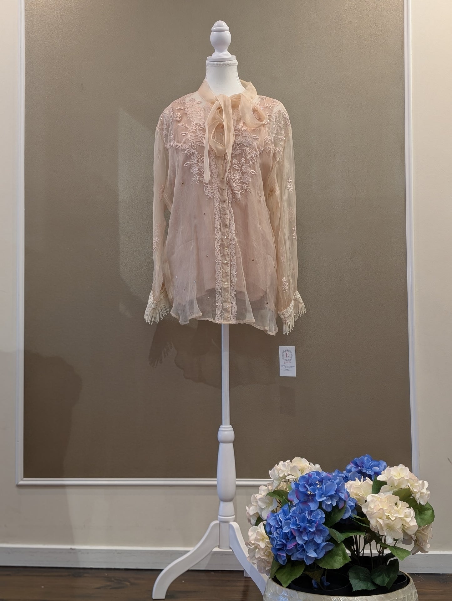 Organza tops with slip