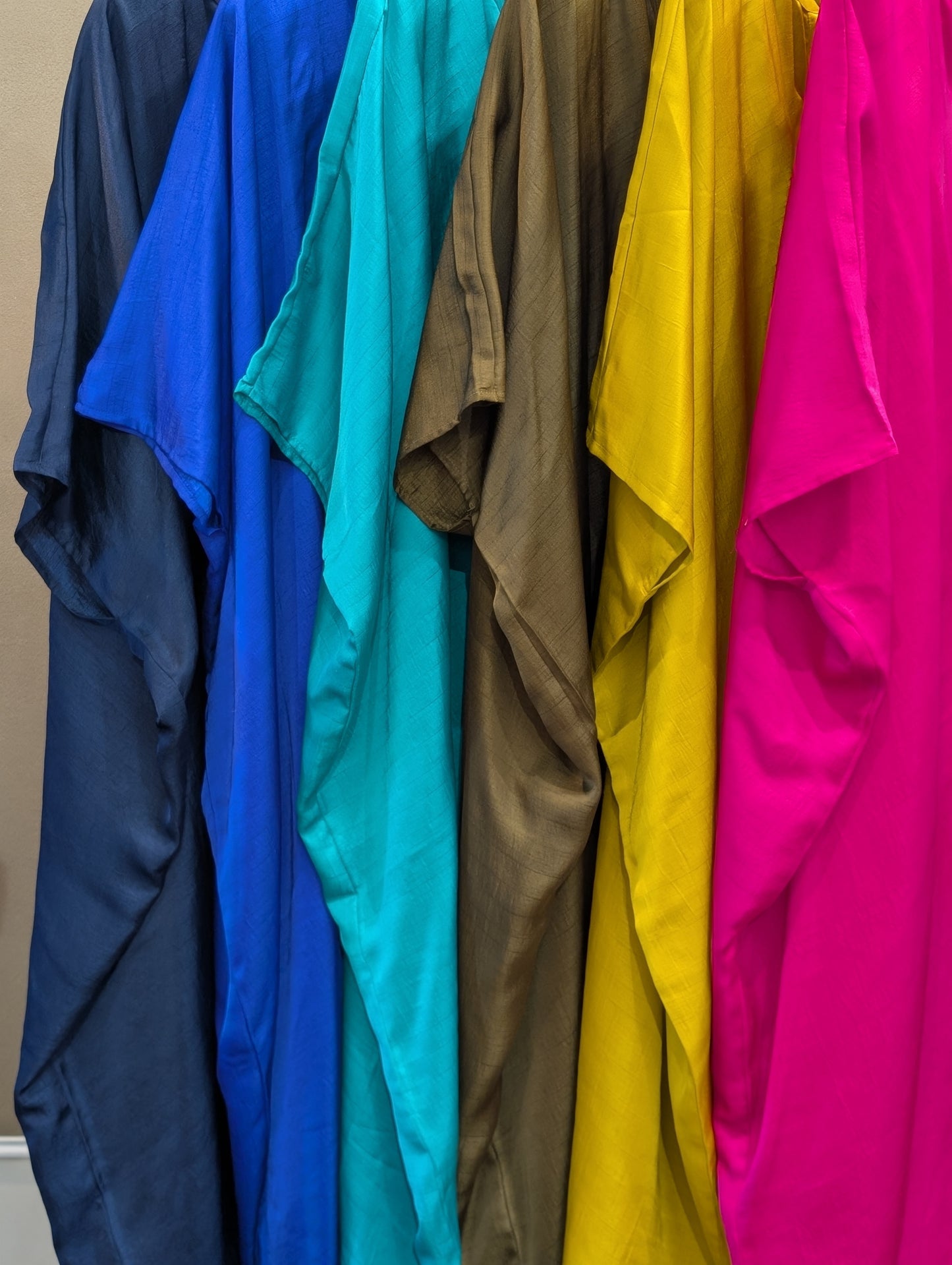 Satin silk kaftan outfit