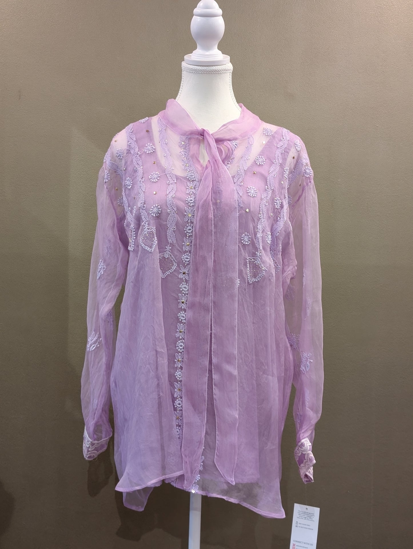 Organza tops with slip