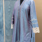 Soft blue silk kurta set