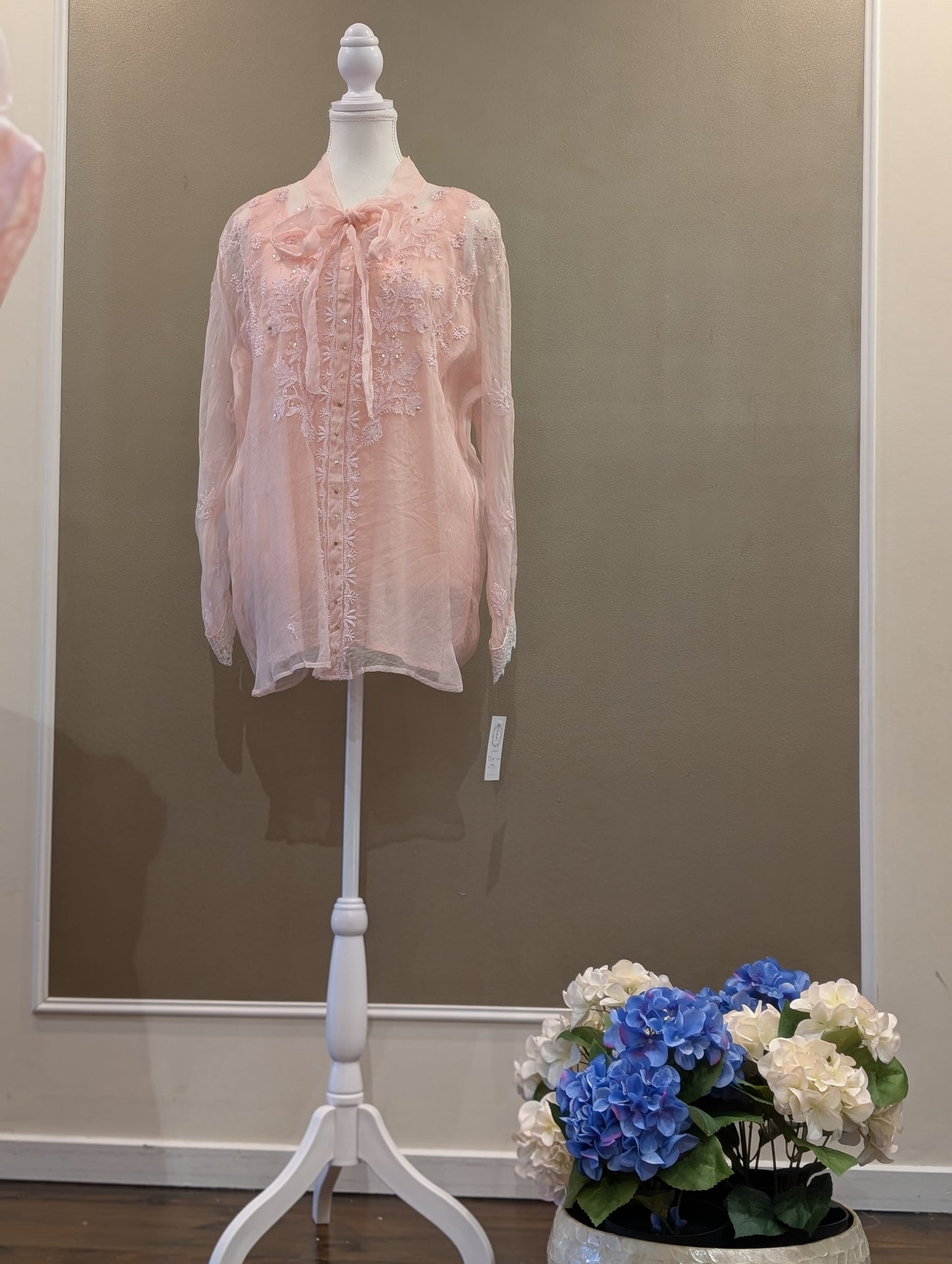 Organza tops with slip