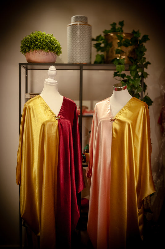 Satin kaftan dress