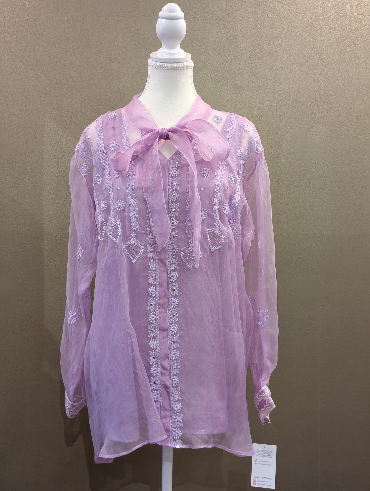Organza tops with slip