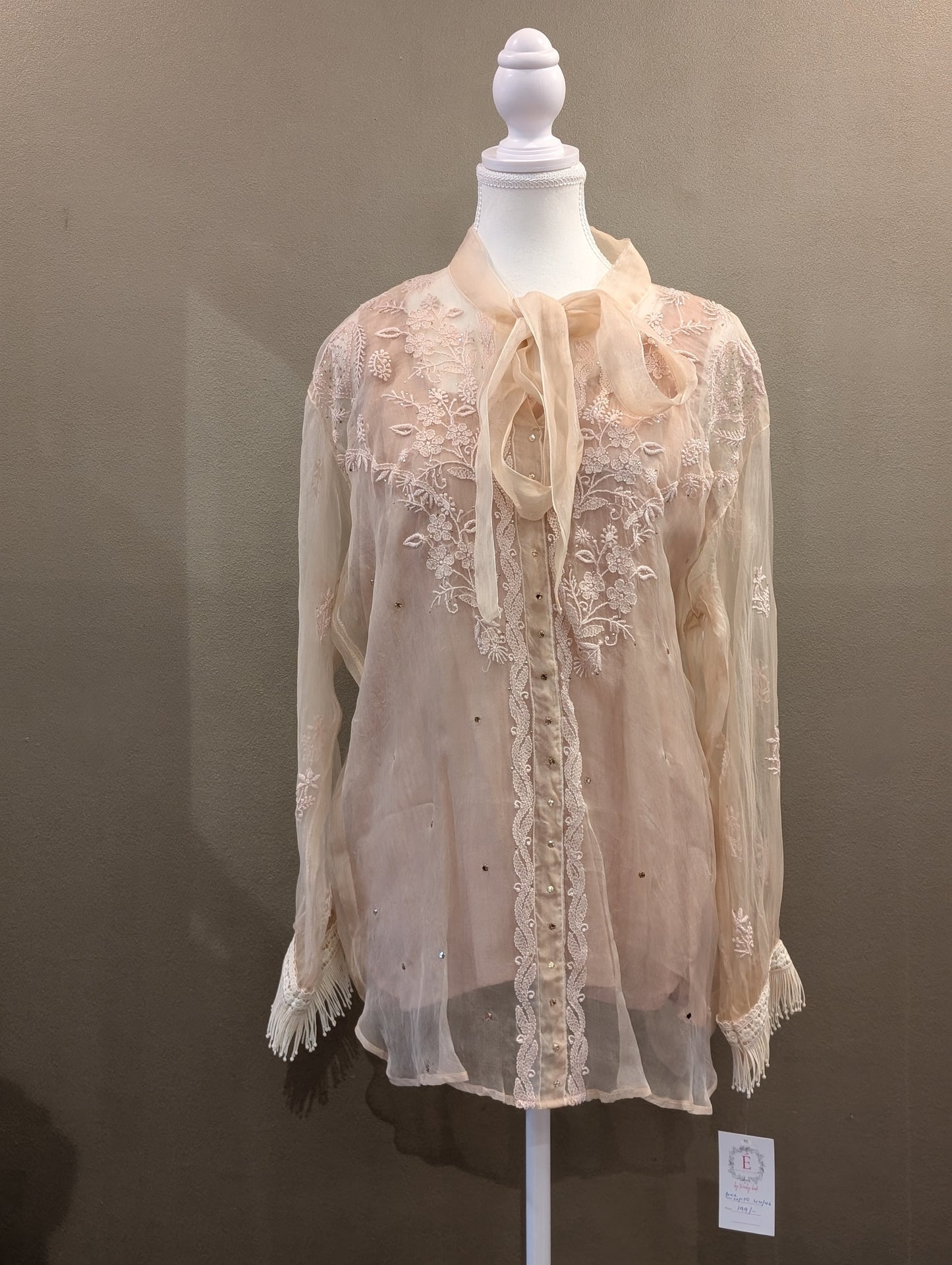 Organza tops with slip