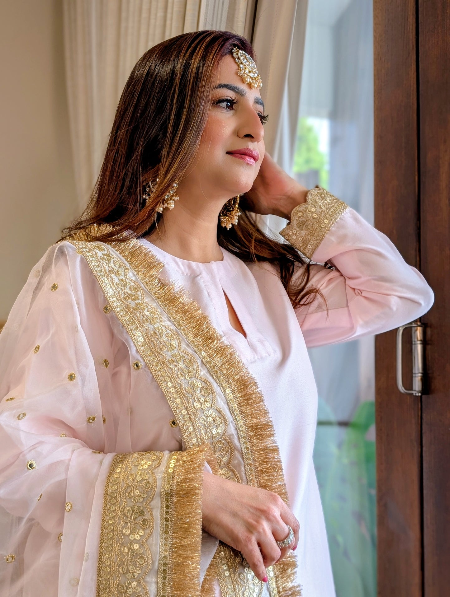 Silk  zari pallazo set