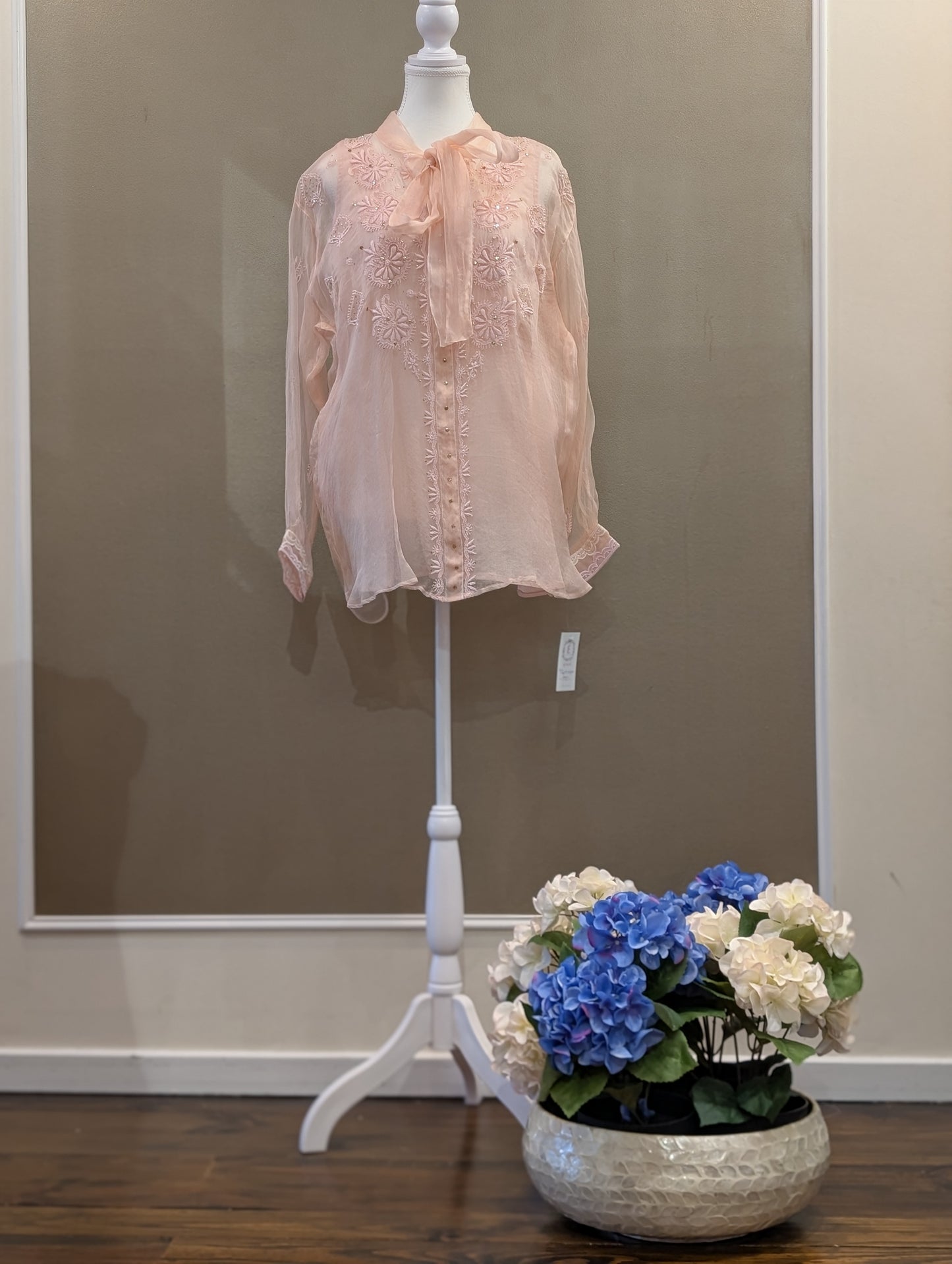Organza tops with slip